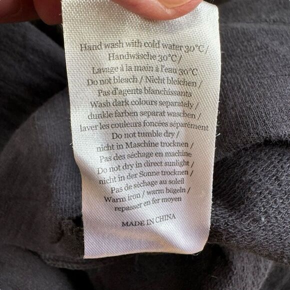 Wrap London Shift Dress Blue Short sleeve Cotton Sz XS Zip Pockets Boxy Coastal - Picture 8 of 10